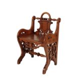 VICTORIAN OAK HALL SEAT