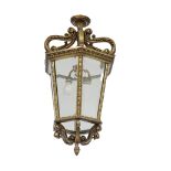 GILT BRONZE HEXAGONAL LANTERN