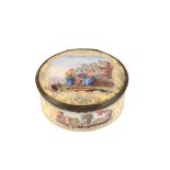 ENGLISH ENAMEL CIRCULAR BOX,