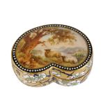 COALPORT KIDNEY SHAPED TRINKET BOX