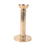 JEAN DESPRES: A SILVER PLATED CANDLESTICK