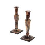 RARE PAIR OF BLUE JOHN CANDLE STICKS