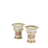 A PAIR OF PORCELAIN SPODE STYLE VASES