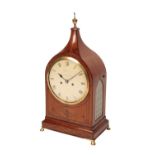 19TH CENTURY MAHOGANY BRACKET CLOCK