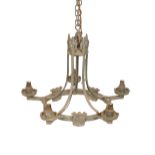 LEAD ARMORIAL FIVE BRANCH CEILING LIGHT