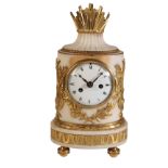 19TH CENTURY FRENCH MARBLE AND ORMOLU MANTLE CLOCK