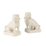 PAIR OF MEISSEN BLANC-DE-CHINE PUGS, MARCOLINI PERIOD (1774-1814)