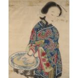 CHINESE SCHOOL, QING DYNASTY, portrait of a beauty