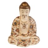 JAPANESE SATSUMA FIGURE OF A SEATED AMIDA BUDDHA