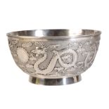 FINE EXPORT SILVER BOWL, SIGNED WO SAING