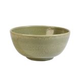 LARGE CELADON-GLAZE BOWL