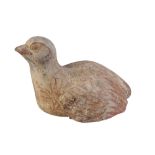 RARE PAINTED POTTERY QUAIL