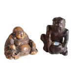 CARVED WOOD NETSUKE