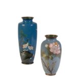 FINE JAPANESE CLOISONNE BLUE GROUND VASE