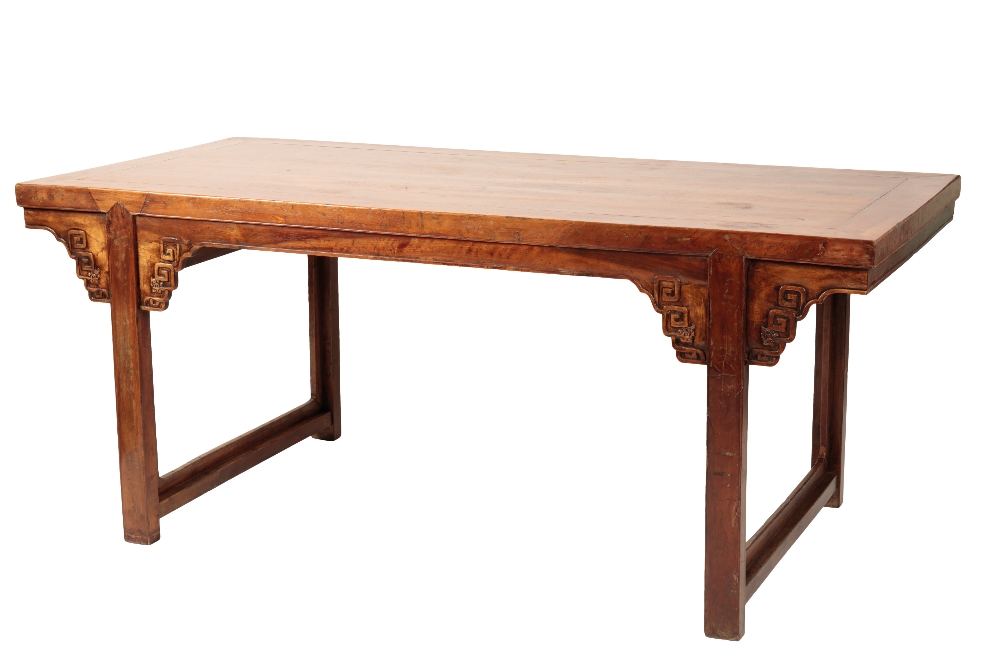 HARDWOOD RECESSED LEG TABLE