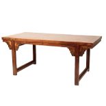 HARDWOOD RECESSED LEG TABLE