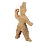 POTTERY FIGURE OF WARRIOR