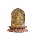 GILT-COPPER ALLOY PLAQUE OF AVALOKITESHVARA