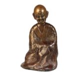 GILT-COPPER FIGURE OF A LOHAN