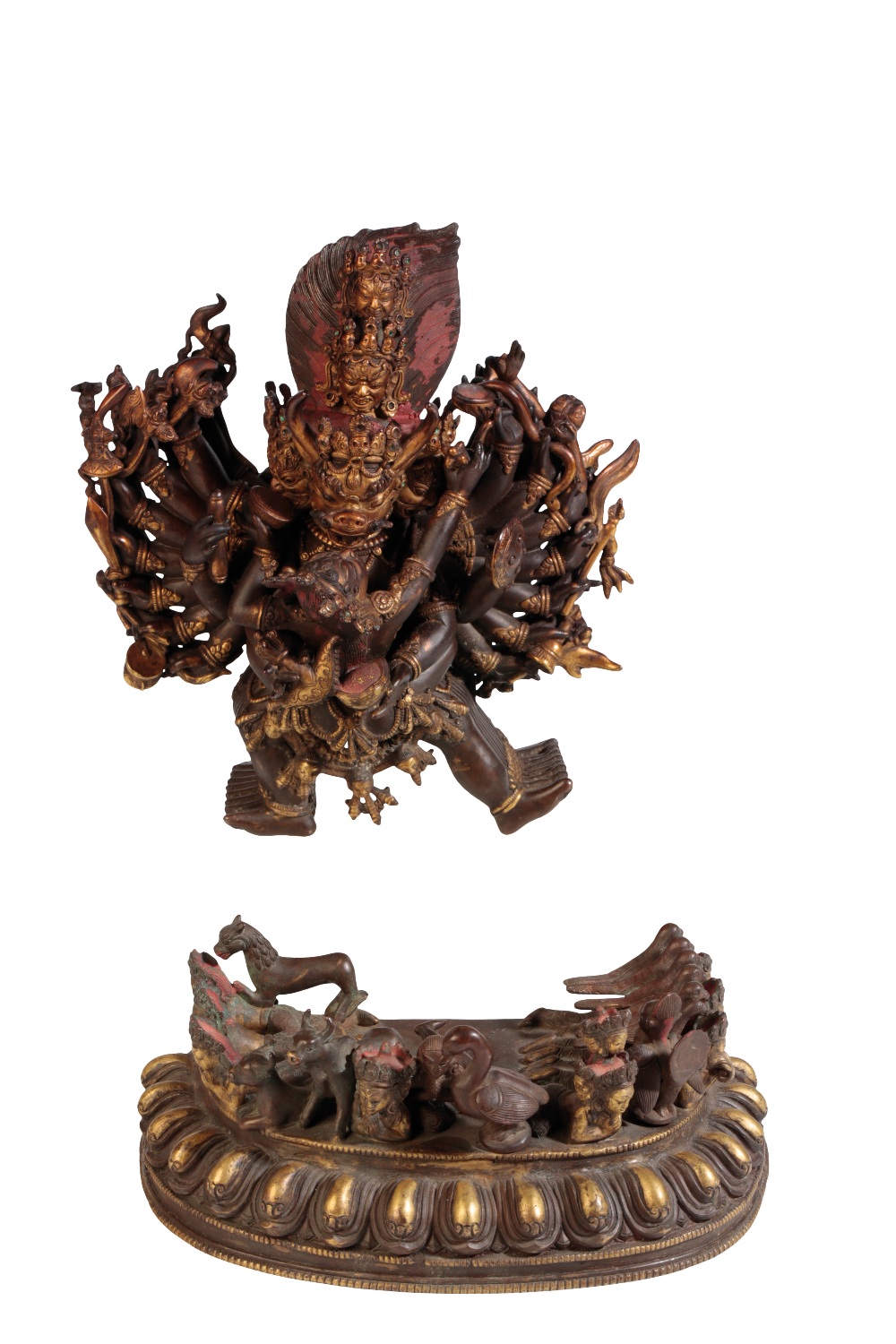 BRONZE FIGURE OF VAJRABHAIRAVA AND VAJRAVETALI, TIBET - Image 2 of 2