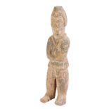 POTTERY FIGURE OF AN ATTENDANT