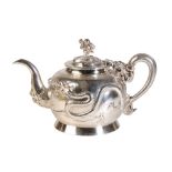 FINE EXPORT SILVER TEAPOT, SIGNED TA MAO XING