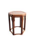 FINE HONGMU AND BURRWOOD HEXAGONAL CENTRE TABLE