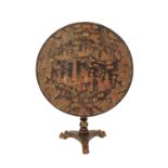 LACQUERED CHINOISERIE TILT-TOP OCCASIONAL TABLE