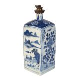 BLUE AND WHITE WINE FLASK