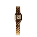 CARTIER: 18CT GOLD LADY'S BRACELET WATCH