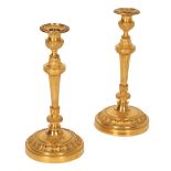 PAIR OF LOUIS XVI ORMOLU CANDLESTICKS