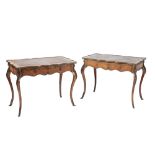 PAIR LOUIS XV STYLE KINGWOOD TABLE A ENCRIER