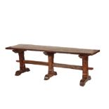 JAMES I STYLE OAK TRESTLE REFECTORY TABLE