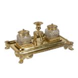 GEORGE III SILVER GILT INK STAND