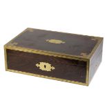 VICTORIAN COROMANDEL AND BRASS BOUND WRITING SLOPE