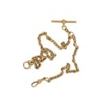 18CT GOLD CHAIN-LINK POCKET WATCH CHAIN