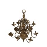 DUTCH BRASS CHANDELIER