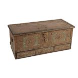 HARDWOOD AND BRASS BOUND ZANZIBAR CHEST