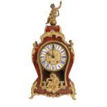 19TH CENTURY FRENCH BOULLE WORK MANTLE CLOCK