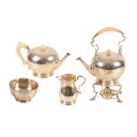 FOUR-PIECE SILVER TEA SET