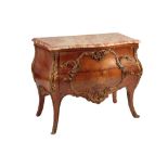 NORTH EUROPEAN KINGWOOD AND MARQUETRY BOMBE COMMODE