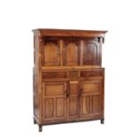 GEORGE III OAK COURT CUPBOARD