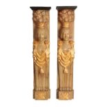 PAIR OF PLASTER NEO CLASSICAL STYLE PILASTERS