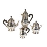 BELGIAN SILVER FOUR PIECE TEA/COFFEE SET