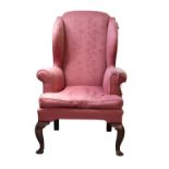 GEORGE III YEW WING ARM CHAIR