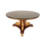 REGENCY STYLE MAHOGANY AND PARCEL-GILT CENTRE TABLE