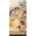 H CLARE, 19TH/20TH CENTURY Still life study of fruit and flowers