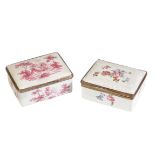 TWO CONTINENTAL ENAMEL SNUFF BOXES