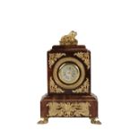 MINIATURE ITALIAN AGATE TABLE CLOCK