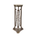 REGENCY STYLE BRONZE AND MARBLE JARDINIERE STAND